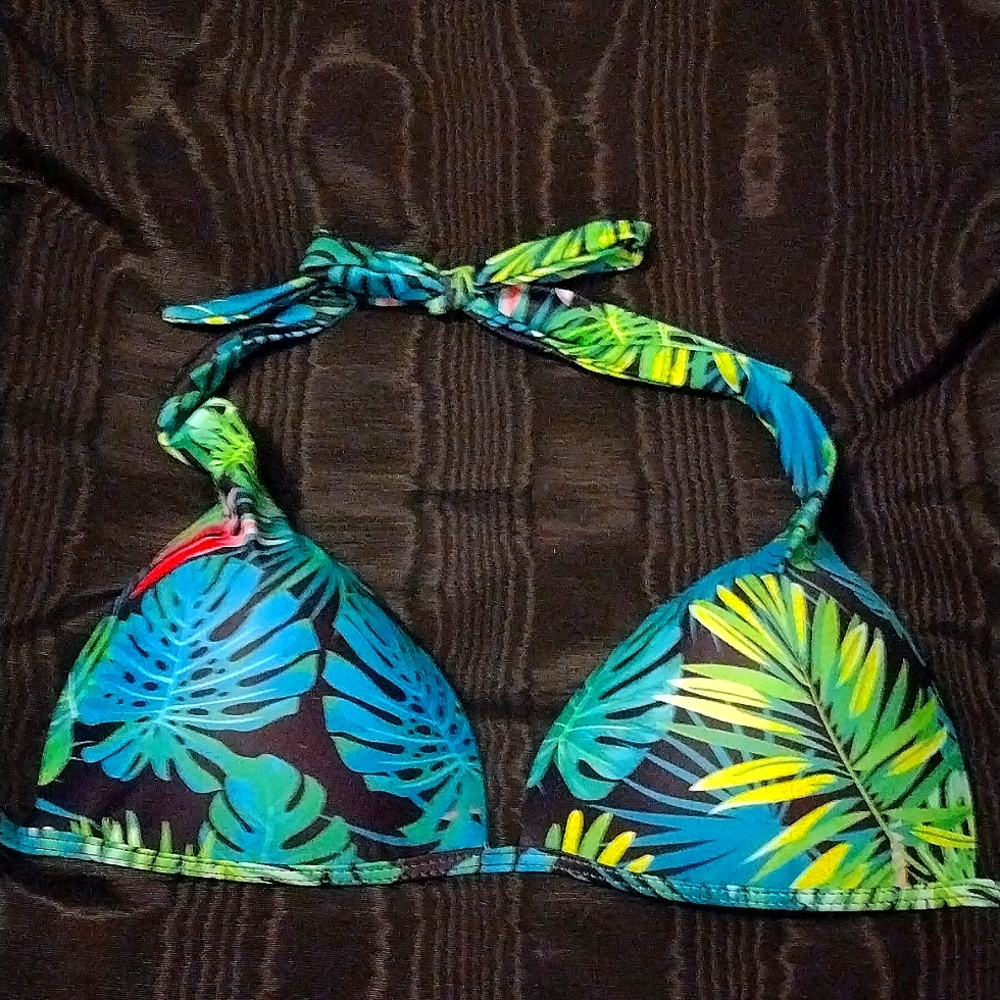 Teal Blue Tropical Print Bikini 🌞 - Picture 5 of 5